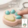 Chaveiro de Patinha de Gato Alívio de Estresse Chaveiro Criativo Fofo Casal Carro Bolsa Pingente Corrente para Pendurar