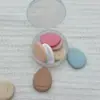 Atacado mini esponja de ar para polegar uso úmido e seco dupla face sem pó corretivo facial mini gota d'água esponja para ponta do dedo