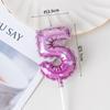 Ins Coreano Aniversário Vela Bolo Decoração Enfeites Balão Digital Vela Plug-in Rosa Um ano de idade Enfeites de Vela