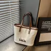 Bolsa de Lona de Gran Capacidad para Mujer 2026 Nuevo Otoño Moda Casual Escolar Viaje Bolso Tote Bolso Cubo de Mano