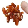 Ágata Roja con Agujero Grande Cuentas Sueltas, Jaspe Rojo Hexagonal Multifactetado Cuentas, Accesorios para Joyería, Cuentas de Jade
