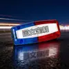 Carregamento flash lâmpada de ombro clipe de ombro vermelho e azul LED patrulha noturna segurança saneamento clipe de ombro flash de aviso