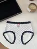 Ropa Interior Nueva de Algodón Puro para Mujer Retro Bloque de Color Deportivo Encaje Antibacteriana Refuerzo de Algodón Puro en la Entrepierna Cintura Media Triángulo Juvenil Ropa Interior