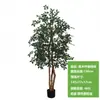 Estilo Ins Escandinavo Planta Verde Simulada en Maceta Poste de Madera Real Árbol Falso Árbol de Eucalipto Adornos Grandes Decoración Interior para el Hogar