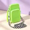 Bolsa de almacenamiento portátil para viajes al aire libre, riñonera para teléfono cruzada, monedero de silicona, tarjetero, organizador de auriculares y lápiz labial