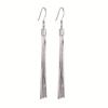 Qiao Lanxuan Brincos de borla Brincos de nicho Moda feminina de seis linhas japonesa e coreana High-end Ear Drop Ear Sterling Silver Jewelry