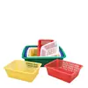 Cesta escurridora de plástico PP engrosado, cesta rectangular para lavar y almacenar verduras de cocina, cesta de almacenamiento multiusos para el hogar