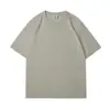 Algodão de Xinjiang 230g Algodão Pesado Camiseta de Manga Curta Masculina e Feminina Casais Meia-manga Verão Branco Gola Redonda Camisa Básica Solta