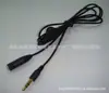 Cable de Extensión de Auriculares de 3.5 mm, Cable Macho a Bus con Volumen Ajustable, Cable de Audio Macho a Hembra, Cable de Extensión de Control de Sonido
