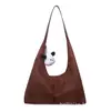 Moda Retro Elegante Bolso Grande de Axila para Mujer 2025 Nuevo Gran Capacidad Color Sólido Bolso de Hombro Casual Bolso Tote para Viajero