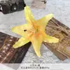 Cabeça de Flor de Lírio Grande DIY Flor Artificial Feita à Mão Acessório de Cabelo Vintage Grampo de Cabelo Decoração de Roupa Acessório de Corsage Adereço para Fotografia