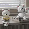 Figurita Pequeña Oso Sentado Violento Pisapapeles Estantería Decoración del Hogar Sala de Estar Dormitorio Estudio Regalo de Cumpleaños Graduación para Niñas
