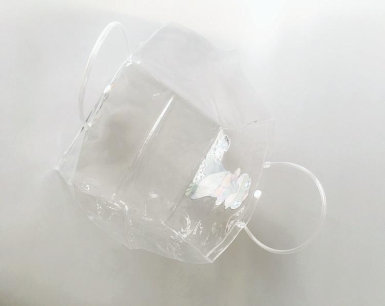 透明PVC手提袋塑料广告活动购物礼品袋 服装手提食品袋按扣袋