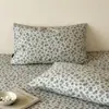 Funda de almohada de gasa de doble capa 100% algodón floral pequeña retro artículo individual funda de almohada de gasa suave 48*74 cm funda de almohada de una pieza