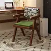 Silla de comedor estilo wabi-sabi, silla de uso doméstico de imitación madera, silla con respaldo de cojín suave estilo francés, silla para té de balcón, silla vintage Chandigarh
