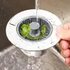 Tampa à prova de vazamento para pia de cozinha, acessórios de tampa para cesto de filtro de lava-louças, núcleo de pop-up para pia anti-odor, cesto de drenagem