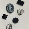 Cor de Concha Preta Imitação Série Cabeça de Beleza Patch Plano Materiais Artesanais DIY Cola Creme Capa de Celular Moldura de Foto Design