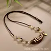 Joyería Estilo Ojo Celestial de Siete Ojos de Xizang, Cuerda Colgante Tejida a Mano, Unisex, Accesorio Estilo Étnico Vintage