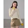 GomingSuéter de Punto Rayado de Cuello Redondo Estilo Coreano para Mujer, Otoño Guangzhou Trece Líneas Suéter Jersey W142C