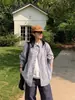 Camisa de Cuadros Azules Perezosa Estilo Coreano para Hombre, Camisa Delgada de Manga Larga Estilo Americano de Verano, Chaqueta Cardigan para Pareja, Moderna