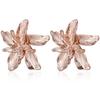 Pendientes de metal exagerados de moda transfronteriza de Europa y Estados Unidos, pendientes creativos de aleación de flores.