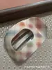 Pinza para el cabello ovalada estilo coreano/japonés para mujer, Pinza de garra plana de cuadros de lunares para moño de pelo, Pinza de pico de pato grande, Pinza para el cabello con lazo, Accesorios para el cabello