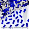 2*4mm Retangular Manicure Colorido Fundo Plano Formato Especial Decoração de Manicure Material para Unha Usável Diamante de Manicure Xiaohongshu