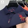 Nueva Camisa Polo de Manga Larga Camiseta para Hombre Otoño e Invierno de Mediana Edad Bordada Casual Moda Estilo Coreano Moderna Camiseta para Hombre