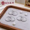 Brincos de Argola em Prata de Lei S925 Argolas Lisas Ganchos de Orelha Círculo para Piercing na Orelha Ganchos de Orelha Acessórios de Orelha Lisos de Prata Venda por Atacado do Fabricante