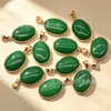 Suministro Especial para Comercio Transfronterizo Colgante Oval con Bisel de Ágata de Cristal Natural Accesorios de Exportación de Comercio Exterior