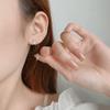 Pendientes de estrella de diamante con hebilla giratoria y tornillo, moda femenina japonesa y coreana, pendientes de estrella de cinco puntas brillantes, pendientes esenciales para perforación de orejas