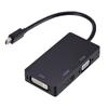 Fábrica de Dongguan adaptador convertidor minidp rectangular mini dp a hdmi vga dvi tres en uno