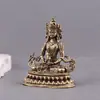 Buda de la Longevidad de Xizang Latón Mesa Ofrenda Estatua Religiosa Vintage Estatua de Buda Bodhisattva Artesanías de Cobre Creativas Adorno