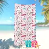 Toalla de Playa de Venta Caliente Transfronteriza para Vacaciones en la Costa, Toalla de Microfibra, Absorbente de Agua, Divertido Dibujo Animado de Unicornio, Toalla de Baño para Niños