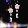 Novo Estilo Chinês Verão Doce Menina Brincos de Coração Flor Gotas Design de Nicho Simples Luz Luxo Requintado Brincos Antigos