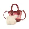 Bolsa Casual de Tecido Xadrez Fashion e Estilosa para Mulheres 2026 Nova Moda Bolsa de Ombro Transversal Pequena Bolsa para Celular
