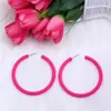 Pendientes de Aro Grandes de Acrílico Círculo Liso Moda de Nicho Personalidad Simple Aros para Orejas Pendientes de Dopamina para Mujer Forma Redonda