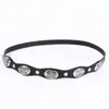 Sombrero Transfronterizo Cabeza de Vaca Cinturón Decorativo Estilo Étnico Retro Cuero PU Remache Cinturón Tejido a Mano Accesorios para Sombrero Vaquero
