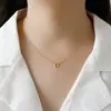 289 Cadena para clavícula estilo coreano cadena de plata decoración moda minimalista versátil anillo liso geométrico collar de plata de ley S925 para mujer