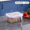 Lonchera rectangular de plástico de grado alimenticio, apta para microondas, portátil, adecuada para llevar snacks y frutas sobre la marcha