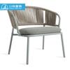 Mesas e Cadeiras de Exterior Nórdicas Terraço Lazer ao Ar Livre Cadeiras de Corda Pátio Varanda Jardim Cadeira de Rattan Combinação de Pés Móveis
