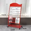 Estante para armazenamento de catálogos e jornais, porta-revistas, estante para livros e jornais, expositor de chão, porta-folhetos e documentos, clipe de expositor de publicidade