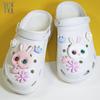 Sapatos furados decoração de fivela acessórios diy sapatos de desenho animado fofos flor joia de resina porco fofo cenoura adesivos de geladeira