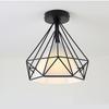 Lustre Nórdico Diamante três LED moderno simples bar personalidade criativa ferro diamante luminária de teto