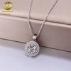 Bolso redondo de lujo con incrustaciones colgante de diamante nude de 2 quilates-pulgada en stock plata chapado en oro bolígrafo de diamante con certificado Tarjeta Negra Dama