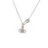 Collar de Planeta Saturno de Papel con Diamantes Completos Cadena de Pin Ligera de Lujo de Alta Gama para Mujer Cadena Superpuesta Cadena de Clavícula
