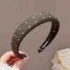 Faixa de Cabeça com Coroa Alta para Mulheres, Novo Estilo com Toque de Luxo, Faixa de Cabelo Larga Versátil para Sair, Acessório de Cabelo para Lavar o Rosto
