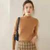 Suéter de Cachemira para Mujer Otoño/Invierno 2026 con Cuello Medio Alto, Diseño Versátil, Suéter de Punto de Lana como Capa Interior