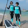 Traje de Neopreno Nuevo para Hombres y Mujeres, Traje de Snorkel Conservador de Manga Larga Dividido, Traje de Baño para Parejas, Traje de Surf, Traje de Baño