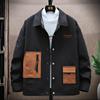 Jaqueta Masculina Primavera e Outono 2023 Novo Estilo Coreano Slim-fit Gola Vertical Jaqueta Top Roupas Juvenis Primavera Roupas Masculinas Bonitas